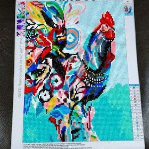 Wall art Colorful diamond art rooster ready to frame *